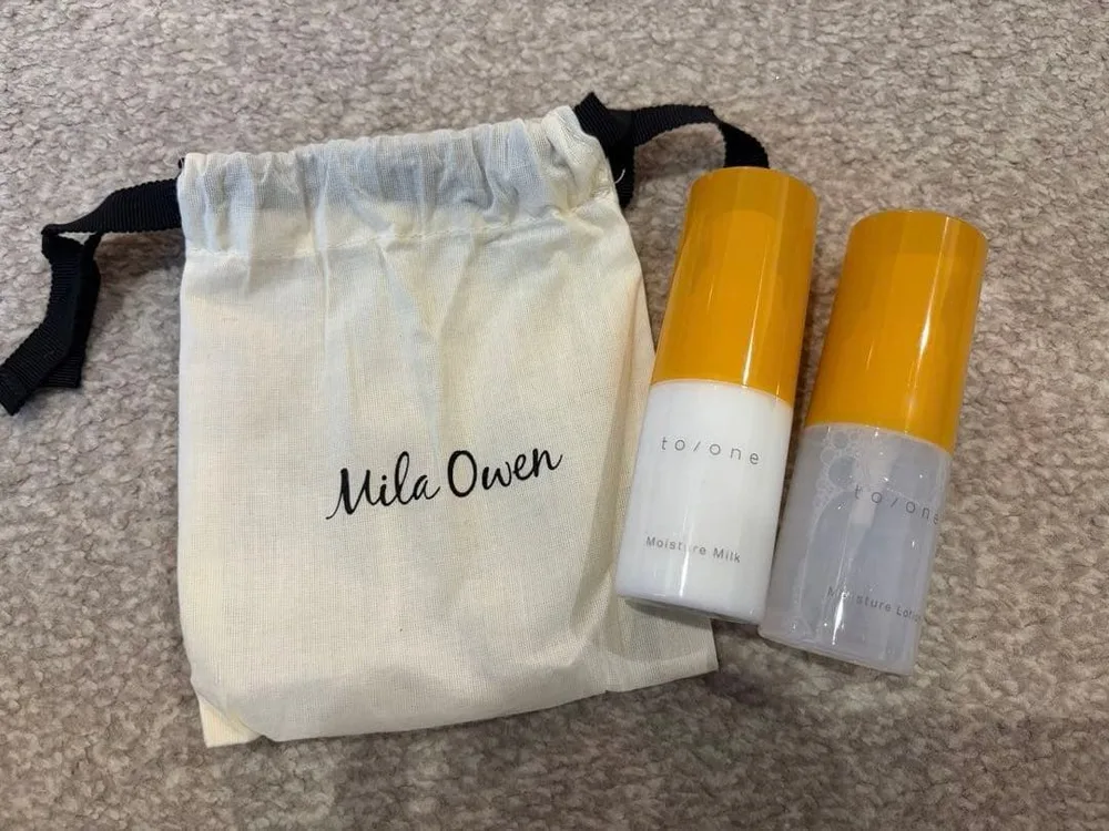 to/one スキンケアセット化粧水 乳液 30ml Mila Owen巾着付