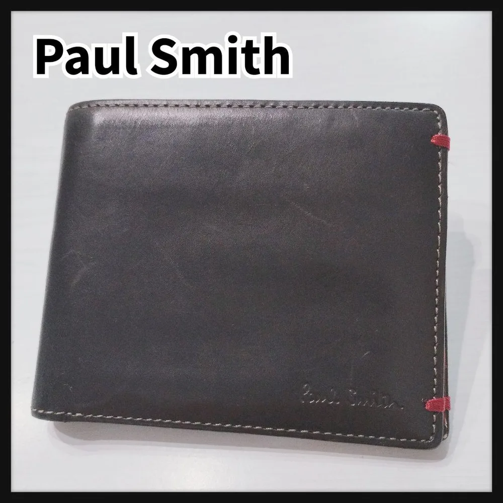 ☆Paul Smith☆ ポールスミス 折り財布 ブラック コラージュプリント