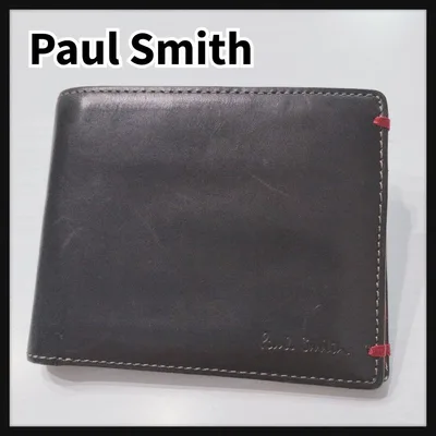 ☆Paul Smith☆ ポールスミス 折り財布 ブラック コラージュプリント