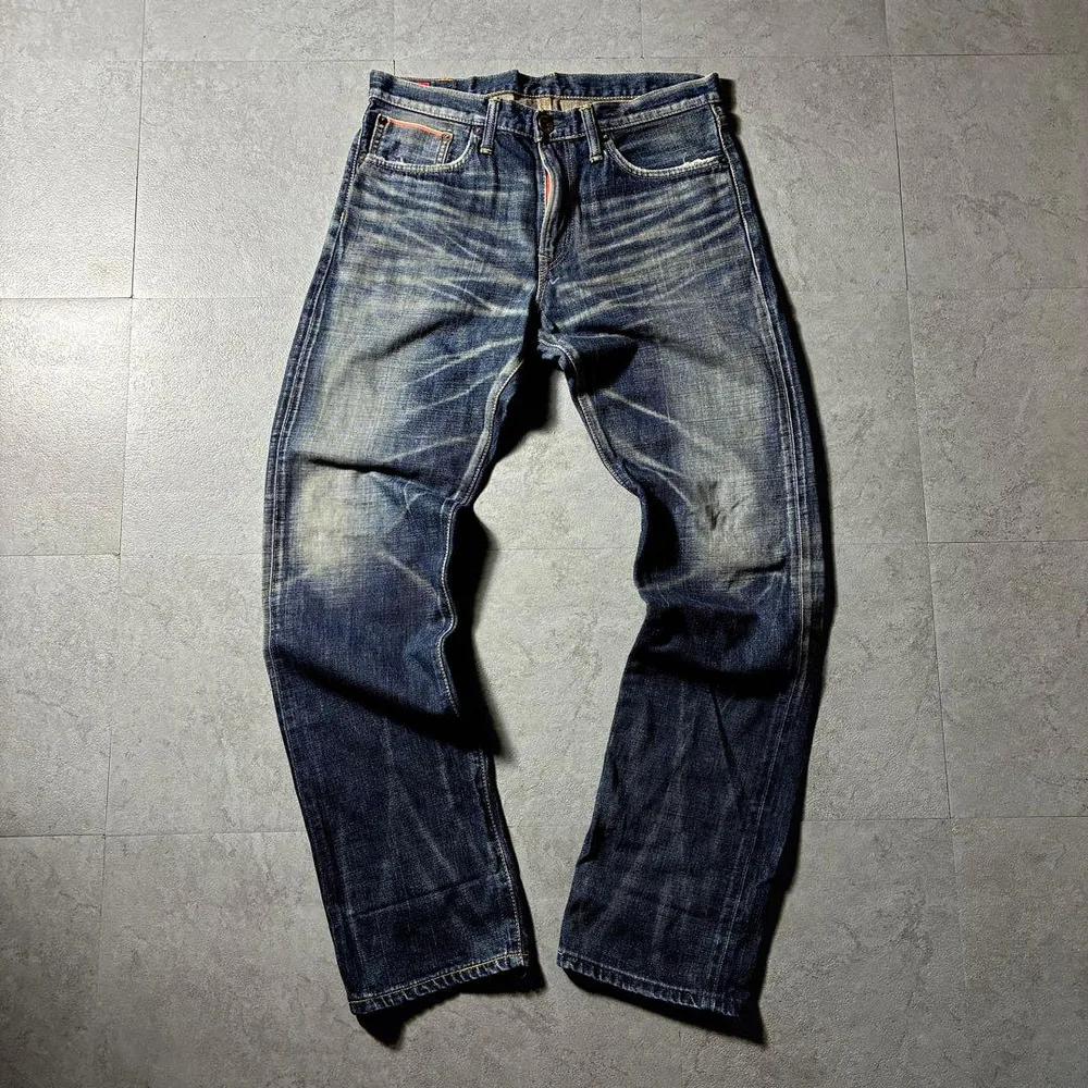 希少✨️ EDWIN 505ZX シンチバック 日本江戸タグ 赤耳 鬼ヒゲ