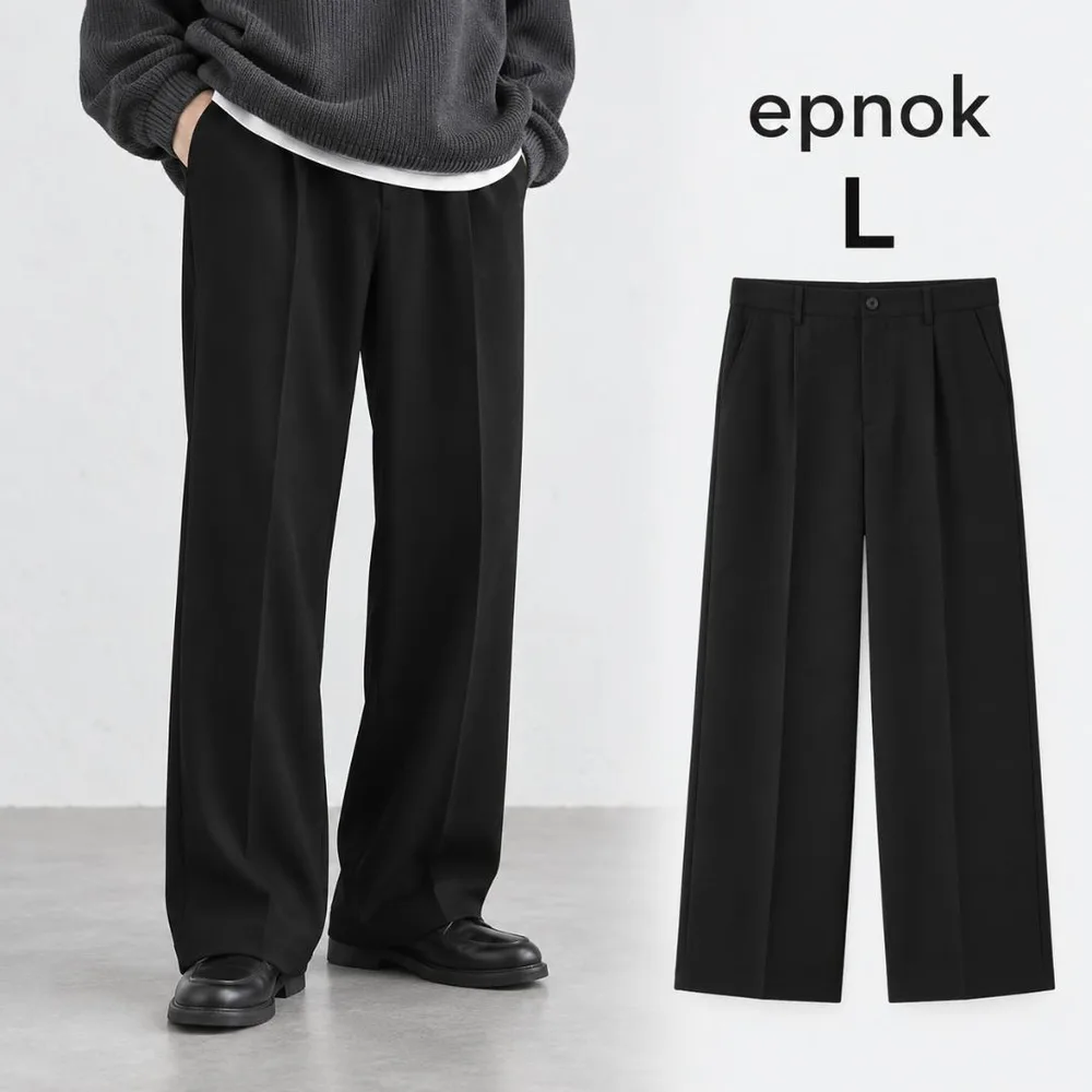 epnok きれいめ/モード ストレートスラックス L