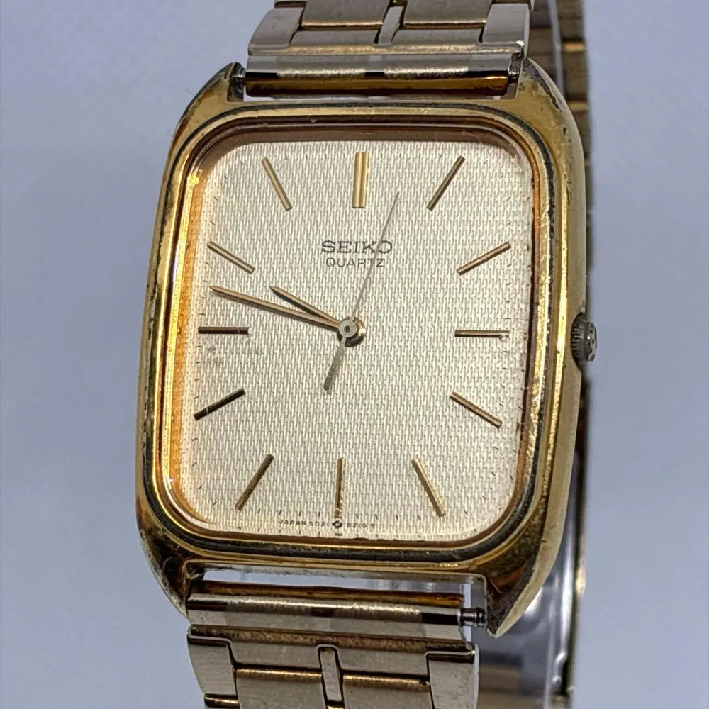 良品 稼働品 Seiko メンズ 腕時計 1984年製 ヴィンテージ タンク