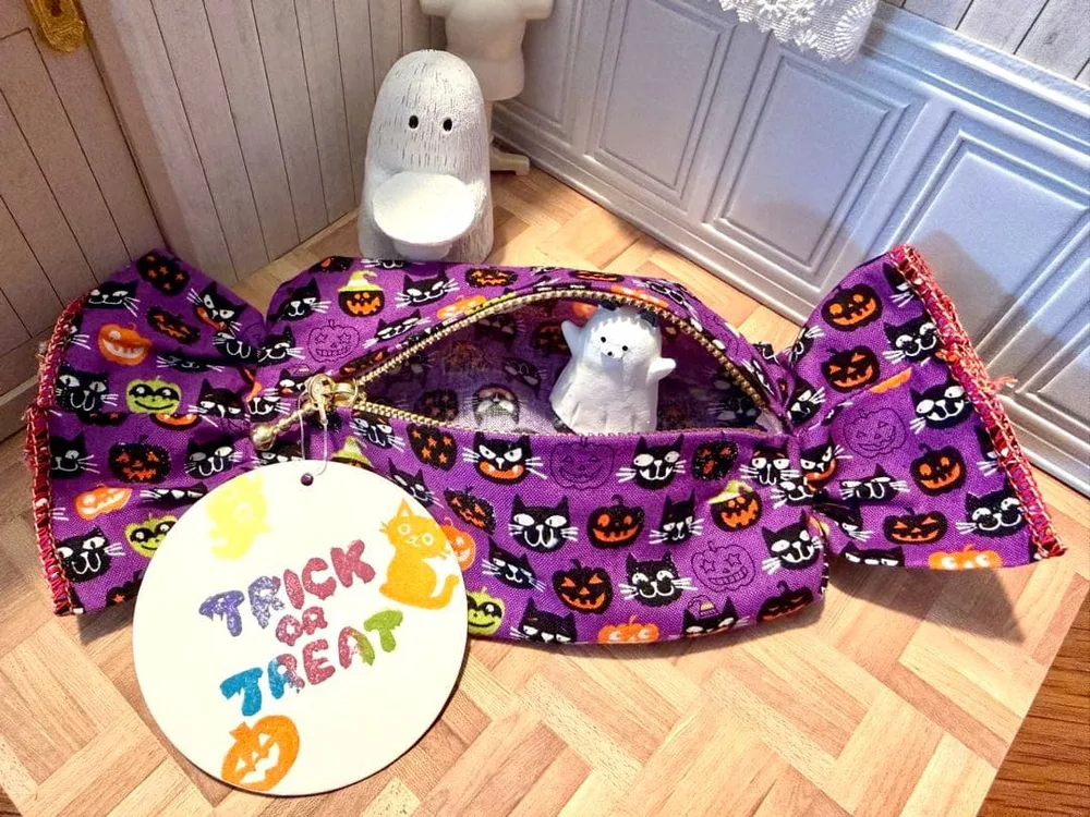 ハロウィン キャンディ型ポーチ 3点セット ハンドメイド
