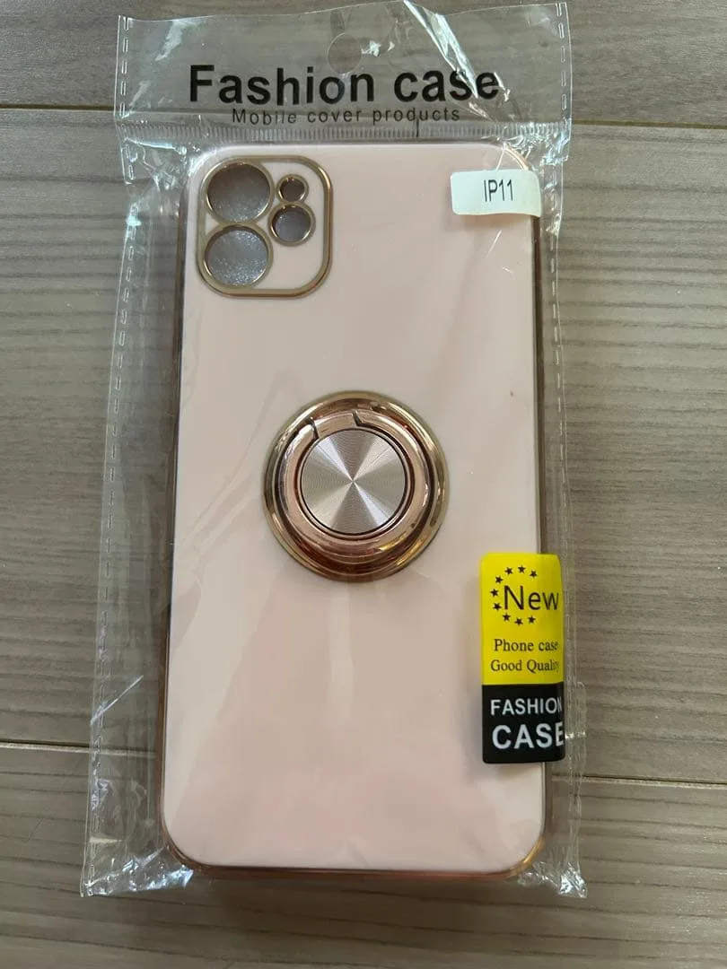 iPhone11 ケース リング付き メッキ仕様