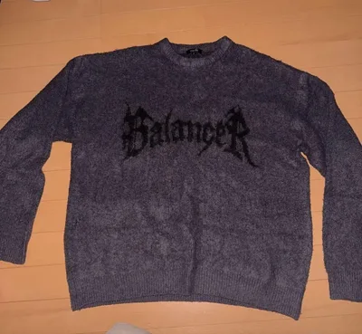 新品未使用品 チャコール ニット