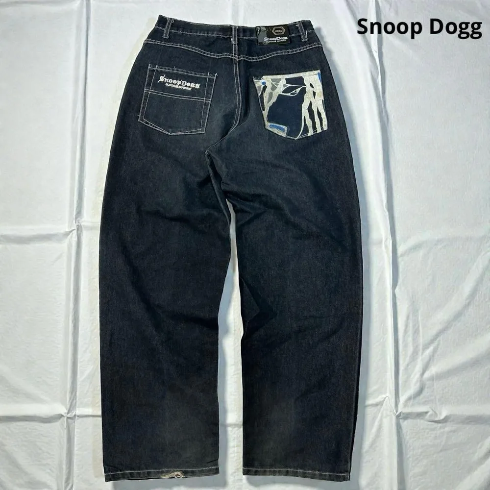 Snoop Dogg デニムパンツ ワイド ネイビー 34