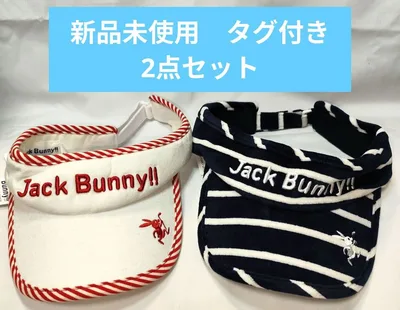 【新品タグ付き】Jack Bunny!! レディース ゴルフバイザー 2点セット