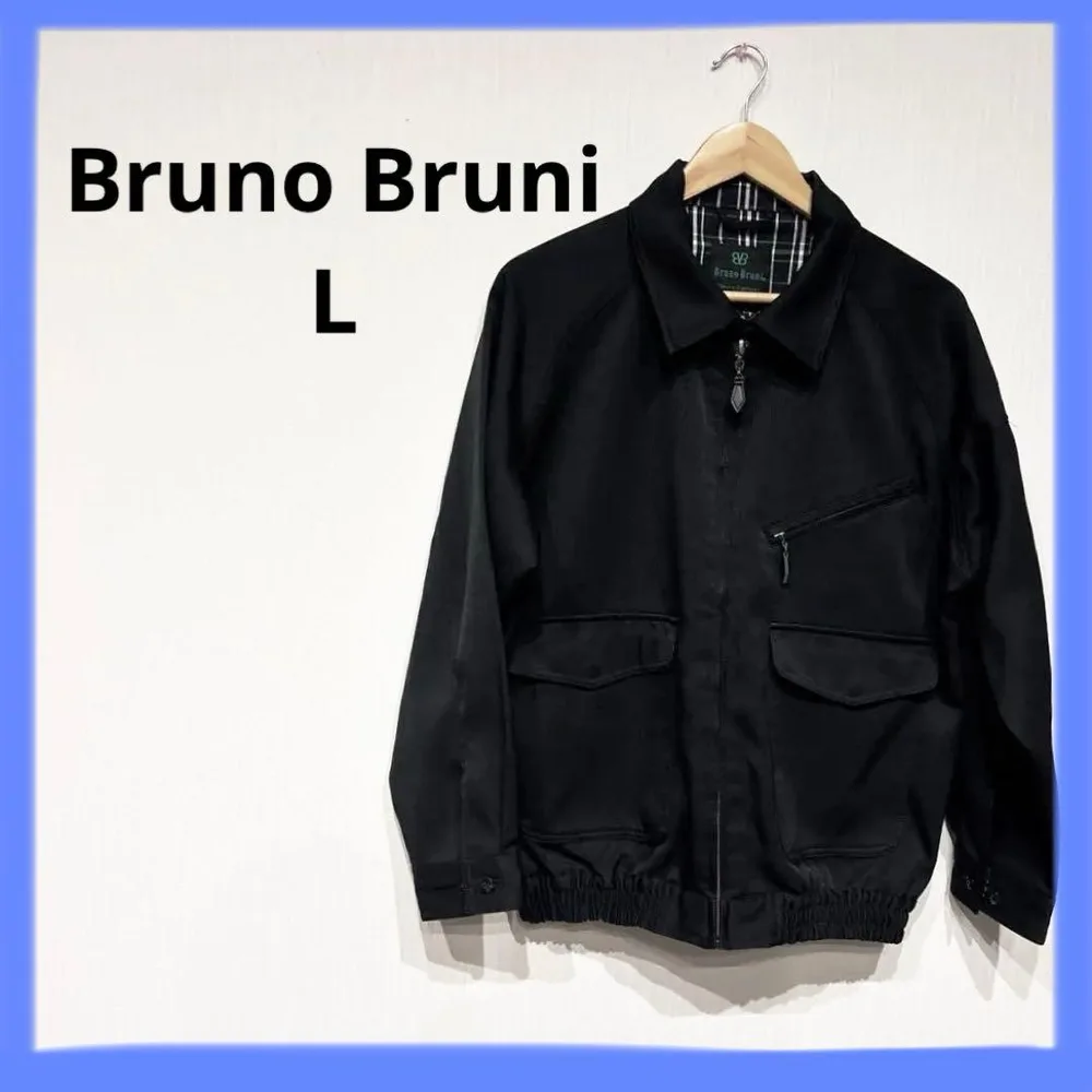 Bruno Bruni メンズ ブルゾン ジャケット ブラック Lサイズ