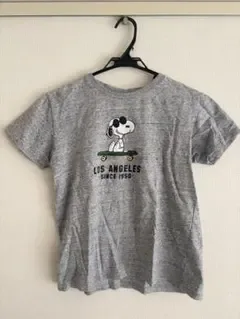 PEANUTS スヌーピー 半袖Tシャツ グレー LOS ANGELES