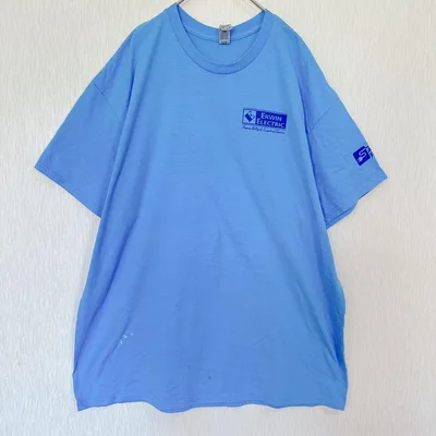 ギルダン ロゴ Tシャツ クルーネック 半袖 XL 水 綿混 カジュアル