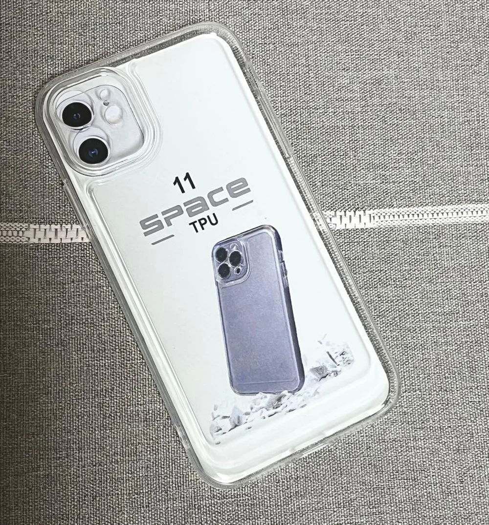 iPhone 11用 TPUソフトケース クリア透明2○窓開き