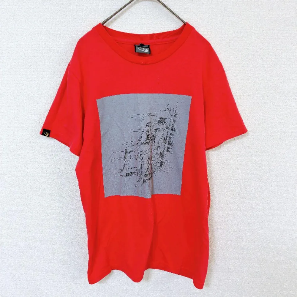 あしたのジョー プリントTシャツ メンズS レディースM 赤色系 前プリント