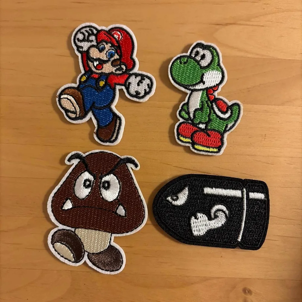 マリオキャラクター アイロンワッペン 4種セット