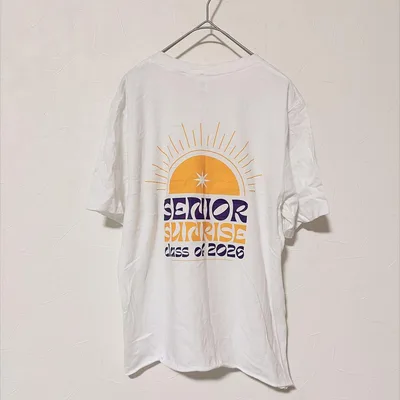 キャンバス 半袖Tシャツ クルーネック 半袖 プリント S 白 綿 タウンユース