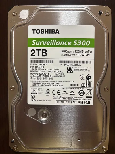 未使用級 TOSHIBA 3.5インチ HDD 2TB 高耐久 S300