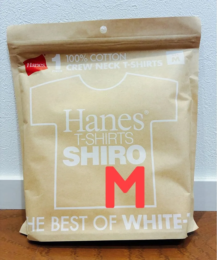 【新品】Hanes T-SHIRTS SHIRO ヘインズ Tシャツ M 半袖e