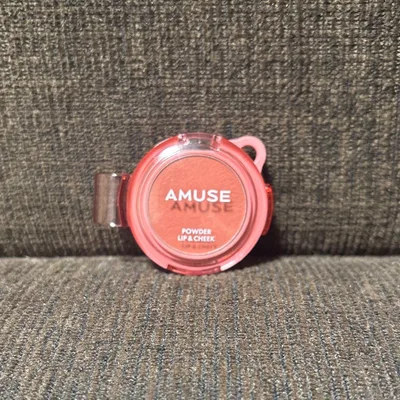 【新品未使用】AMUSE パウダーリップ&チーク 02ブロッサムローズ