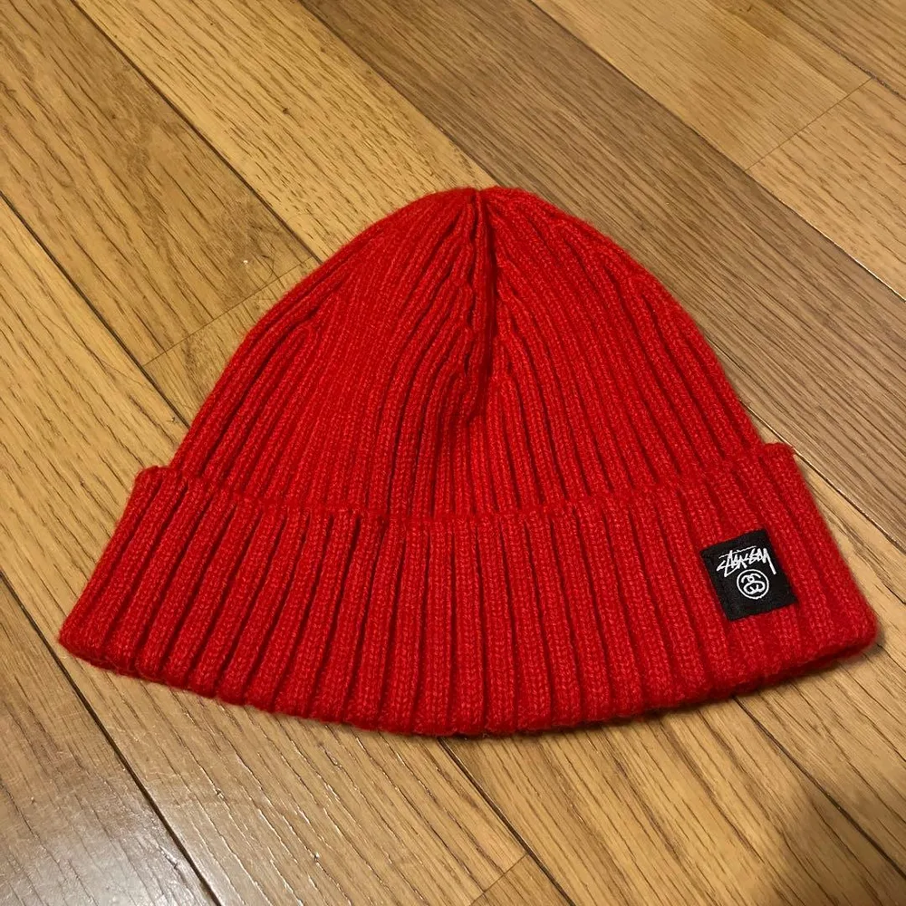 Stussy 赤 ニット帽