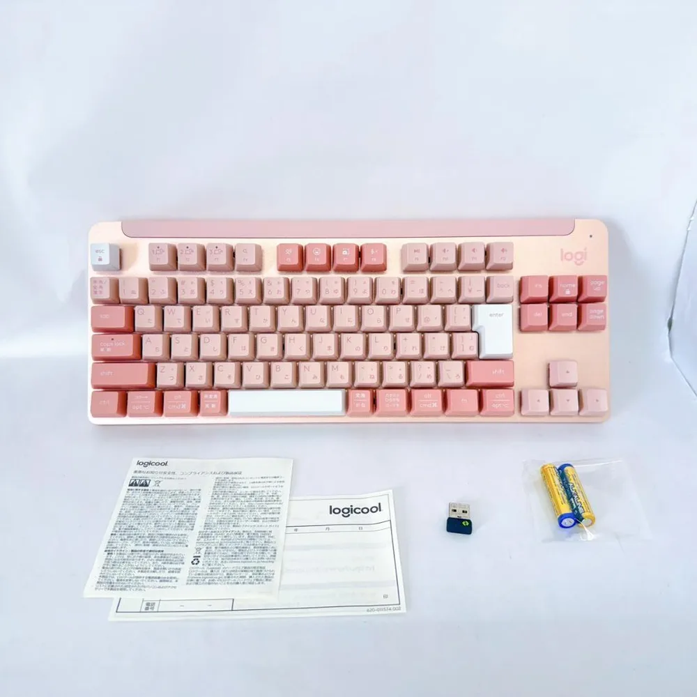 ロジクール ワイヤレスメカニカルキーボード K855RO ローズ 赤軸 ピンク