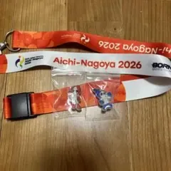 ネックストラップ&ピンバッジセット アジア大会2026 愛知・名古屋
