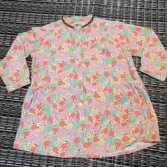 GLOBAL WORK 花柄 長袖ワンピース M