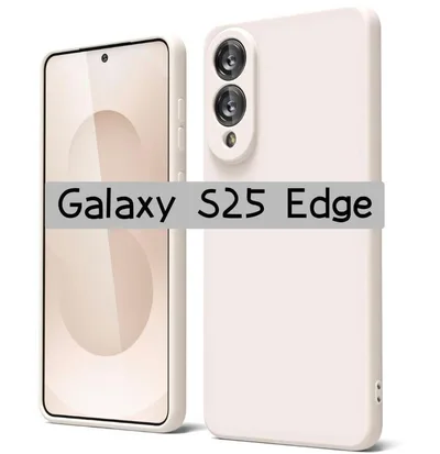 Galaxy S25 Edge スマホケース ワイヤレス充電 ベージュ シリコン