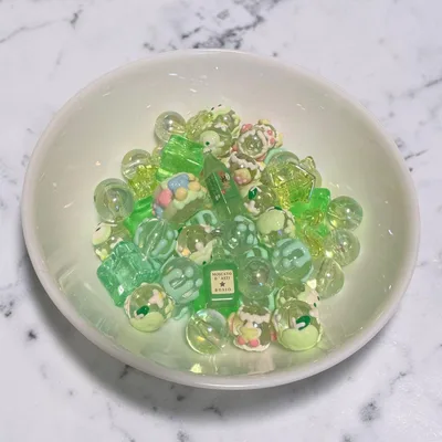 グリーン系 ハンドメイド用 ビーズパーツセット