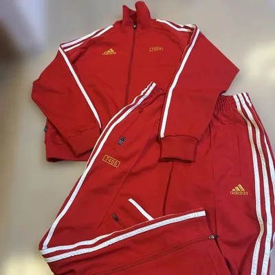 adidas アディダス ジャージ上下セット レッド 7406ビンテージ