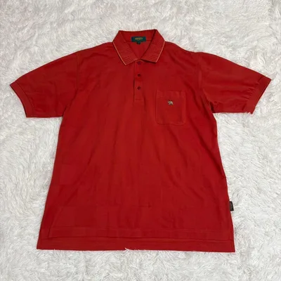 KENZO GOLF メンズ 半袖ポロシャツ XL ゴルフウェア レッド 高級