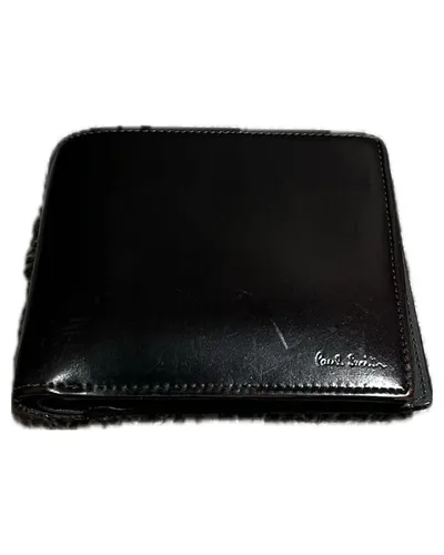 希少 Paul Smith コードバン 二つ折り財布 ブラック×グレー