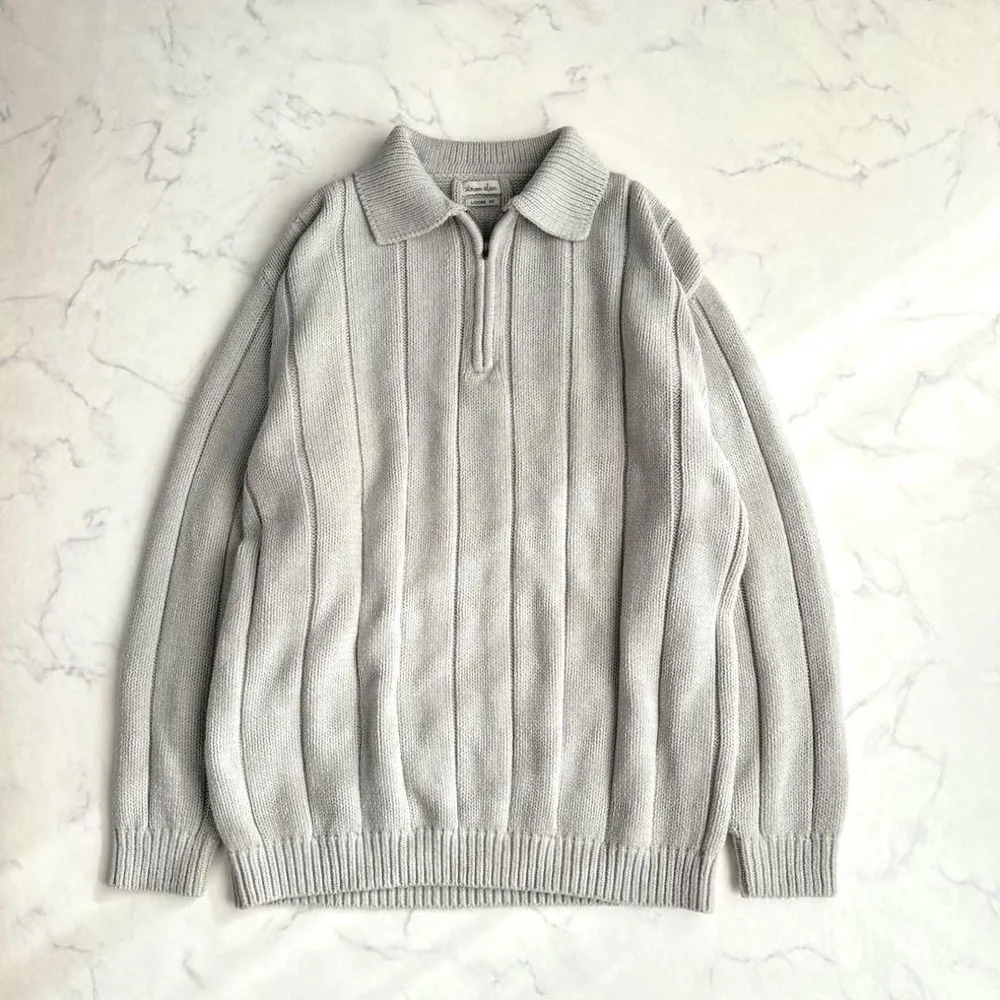Steven Alan ハーフジップ ドライバーズニット M ルーズフィット
