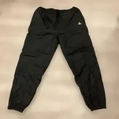 激レア90s アディダス ナイロンパンツ 万国旗 刺繍ロゴ 黒 黄 XLマカオ製