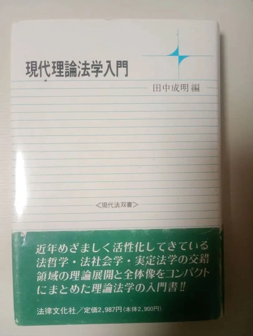 現代理論法学入門 田中成明編 法律文化社