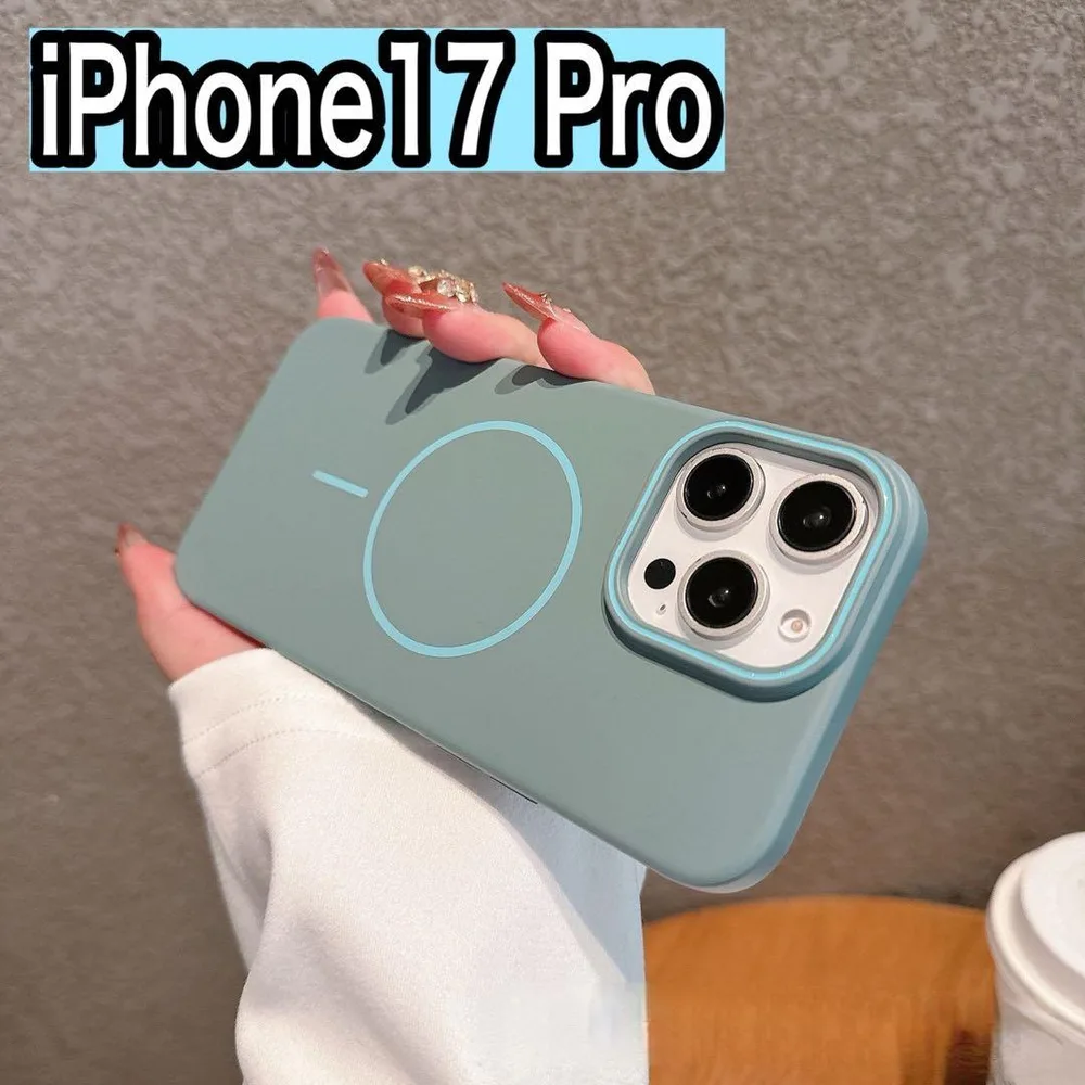 iPhone17 ケース ブラック マグセーフ 新品 マット調 韓国 人気