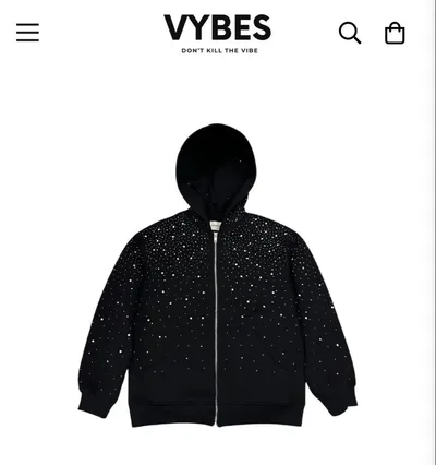 VYBES ストーンSTONE付き パーカー