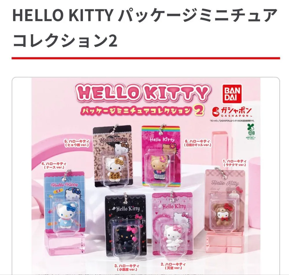 ハローキティ パッケージミニチュアコレクション2 ガチャ