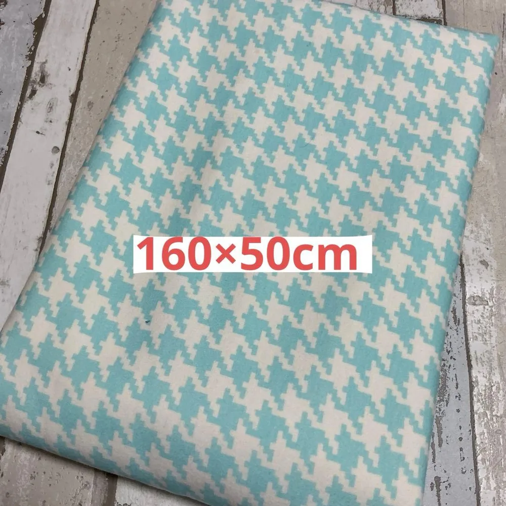 1038 千鳥格子柄 起毛ニット生地