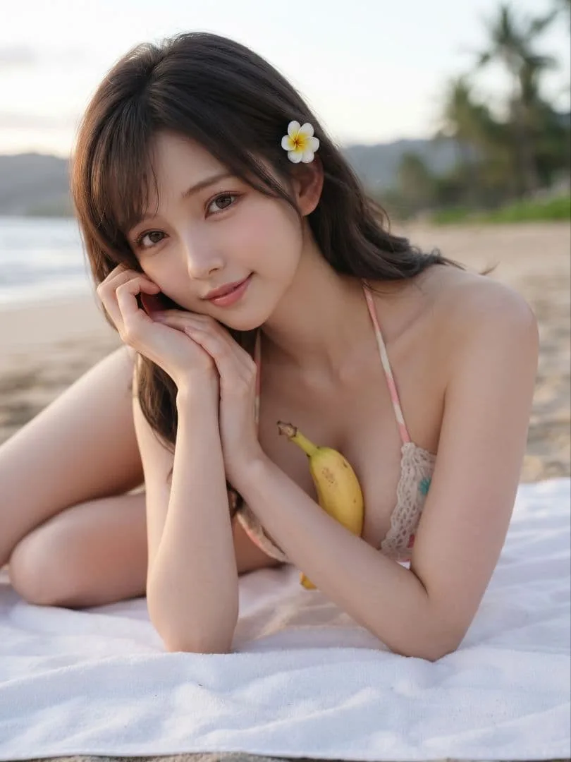 バナナ4枚まとめセット【A4ポスター】【AI生成写真】