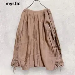 ミスティック ブラウス M ピンクベージュ 上品 カジュアル