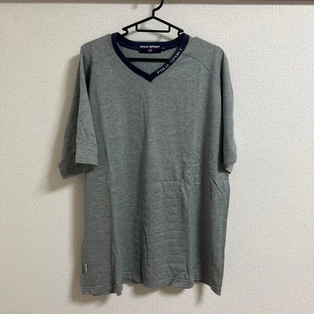 POLO SPORT Vネック Tシャツ グレー LL