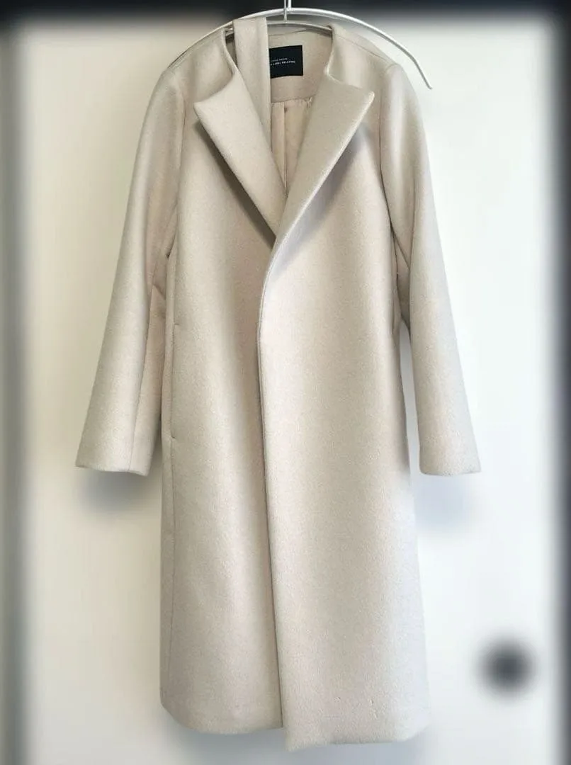 UNITED ARROWS グリーンレーベル ノーカラーロングコート 訳あり