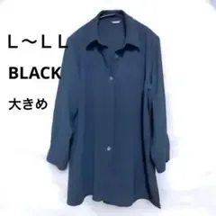 ehka sopo 長袖シャツ ブラウス ブラック サイズL〜LL