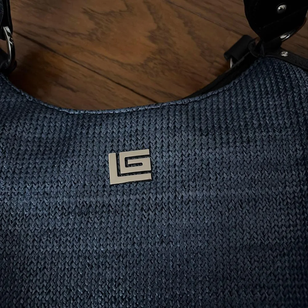 LGロゴ入り メッシュ トートバッグ ネイビー
