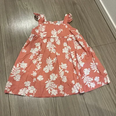 中古プチバトー 花柄ワンピース 18m81cm