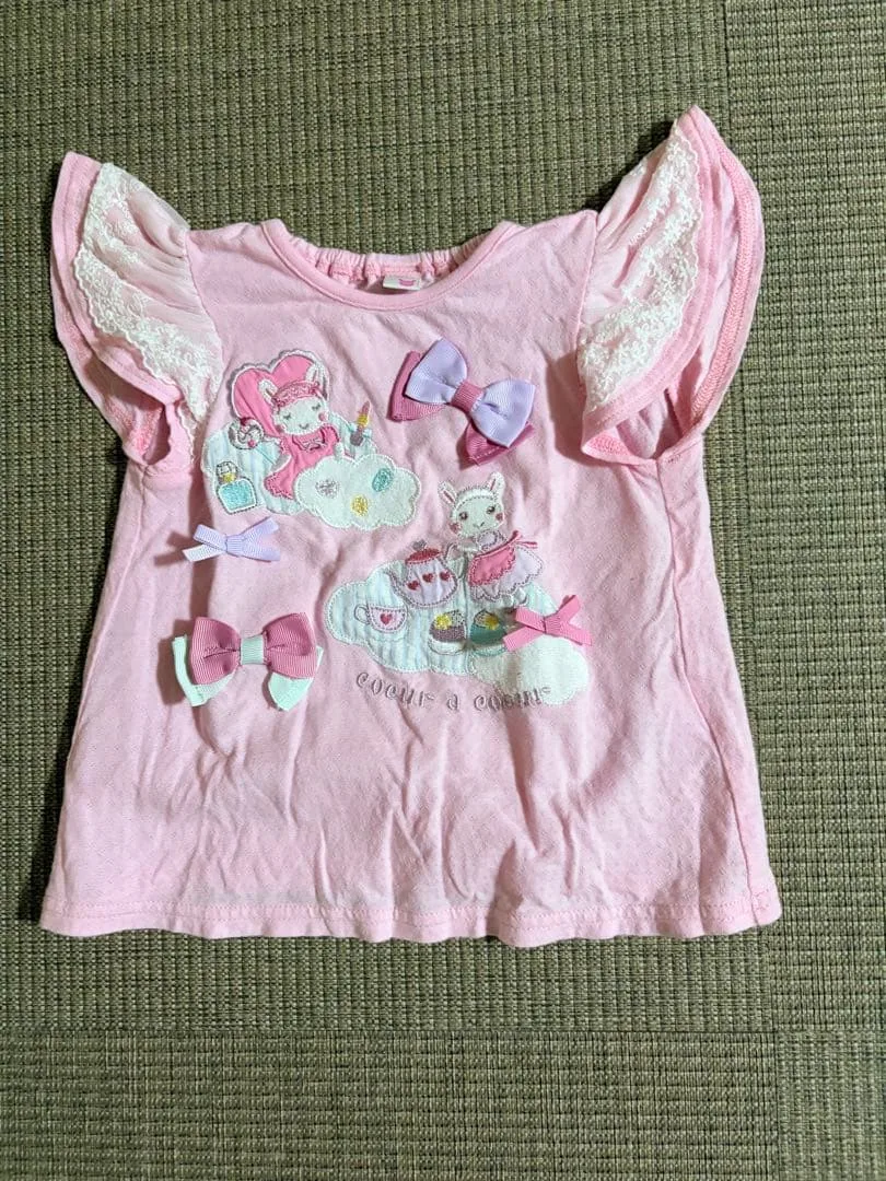 coeur a coeur うさぎモチーフ Tシャツ 80cm