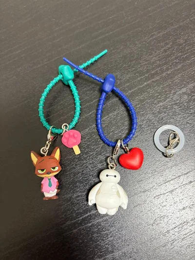 カラフルマルチチャーム ベイマックス ニック キーホルダー チャーム 2点セット