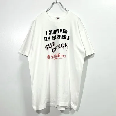 90sヴィンテージ・Tシャツ アメリカ企業物 グラフィック USA製 白XL