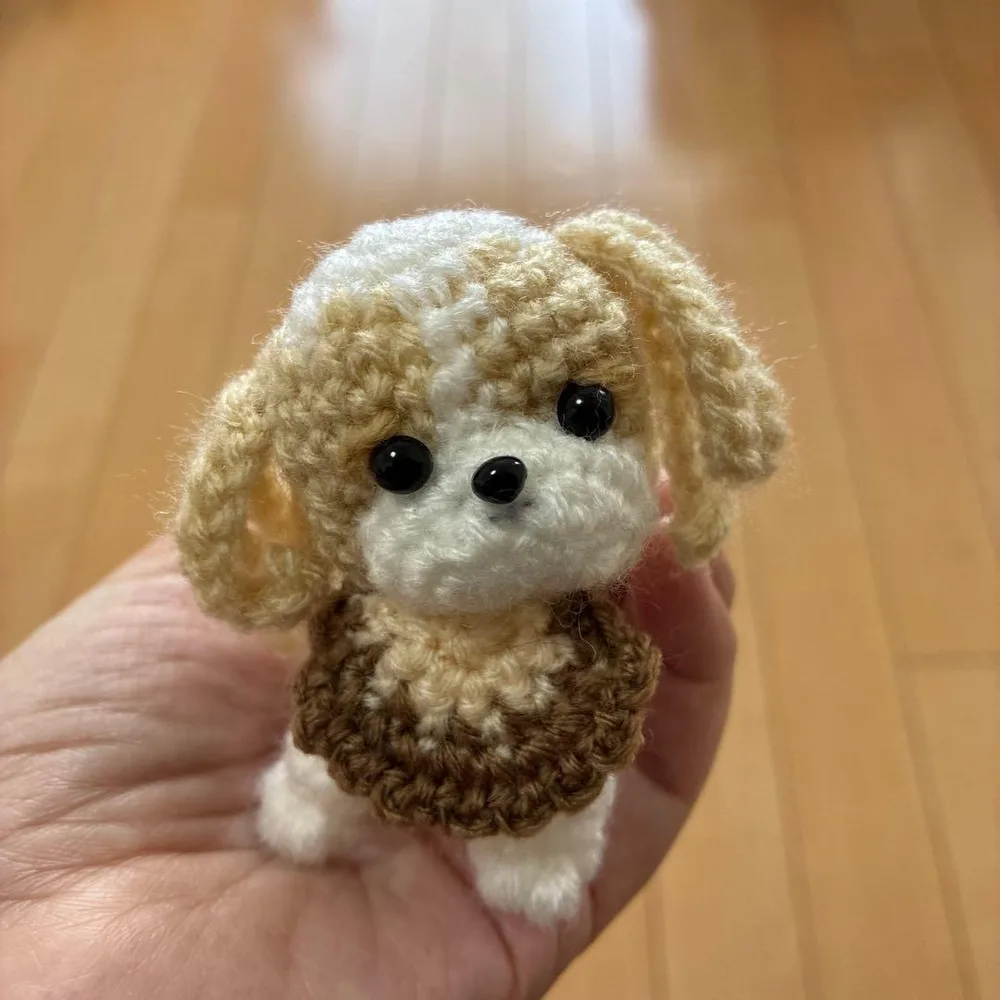 シーズー犬 あみぐるみ ハンドメイド 置物