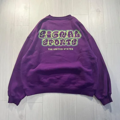 SIGNAL SPORTS スウェット パープル バックプリント M