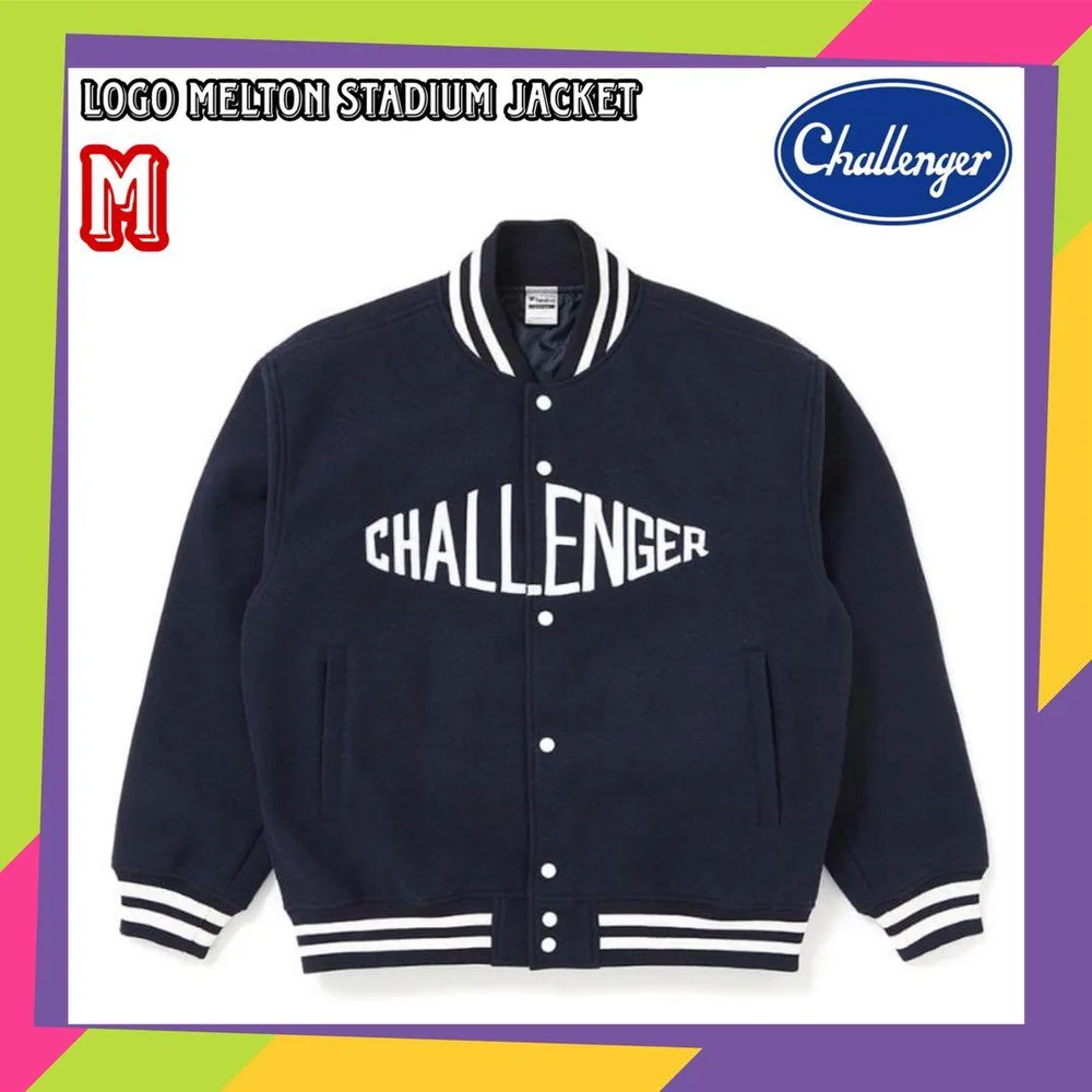 CHALLENGER LOGO MELTON STADIUM JACKET M